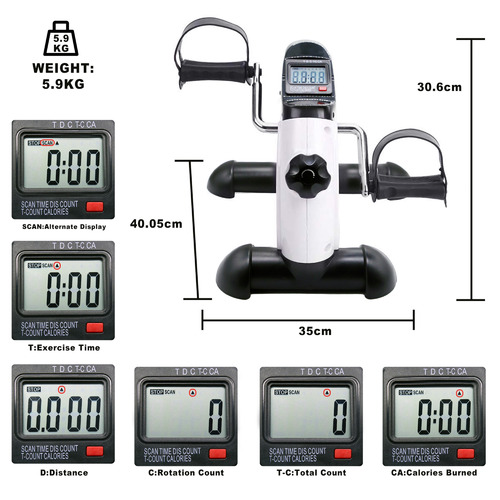 White & Black Pedal Exercise Bike