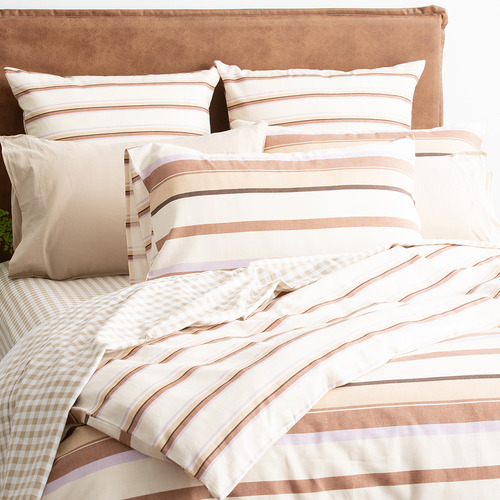 Nezza Striped Reversible Cotton Quilt Cover Set