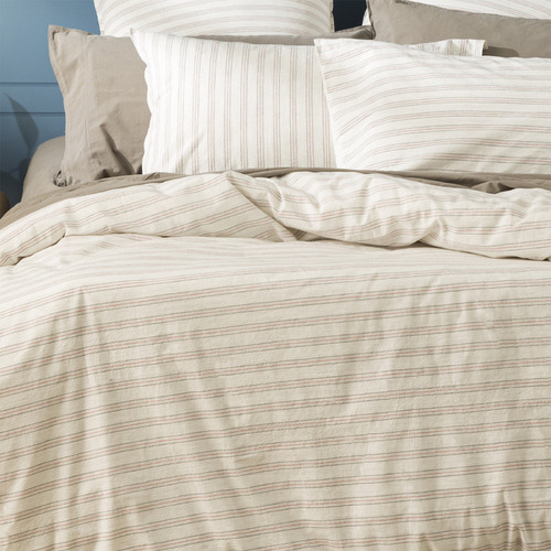 Chiswick Living Leo VintageWashed Cotton Quilt Cover Set Temple & ster