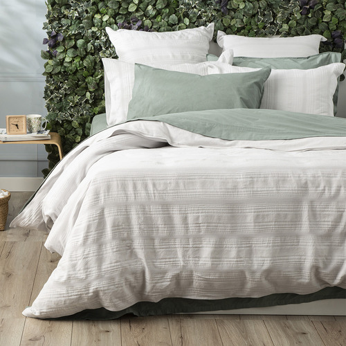 Chiswick Living Finley VintageWashed Cotton Quilt Cover Set Temple & ster