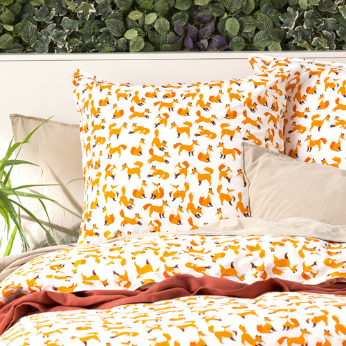 Fox European Vintage Cotton Quilt Cover Set