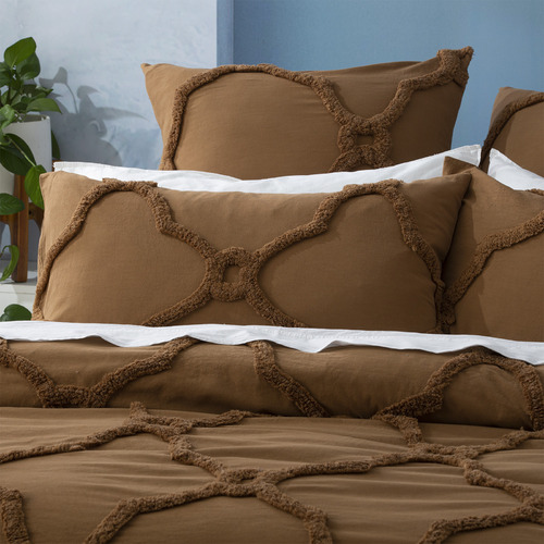 Wood Moroccan Cotton Quilt Cover Set