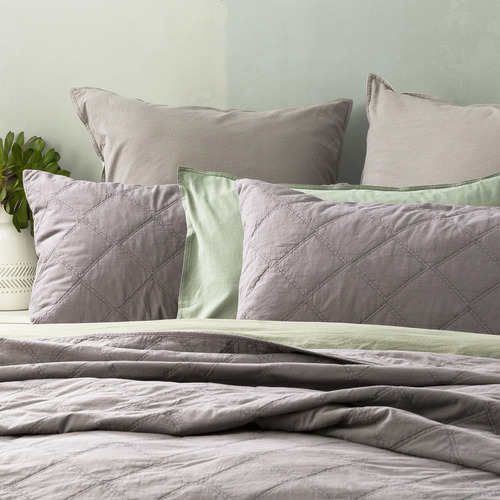 Charcoal Attwood Vintage Stonewashed Quilted Cotton Coverlet Set