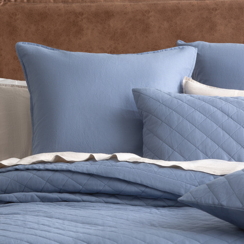 Denim Cavallo French Linen Quilt Cover Set