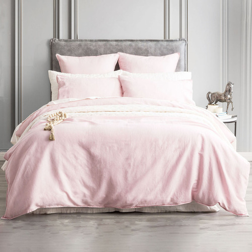 Rose Cavallo French Linen Quilt Cover Set