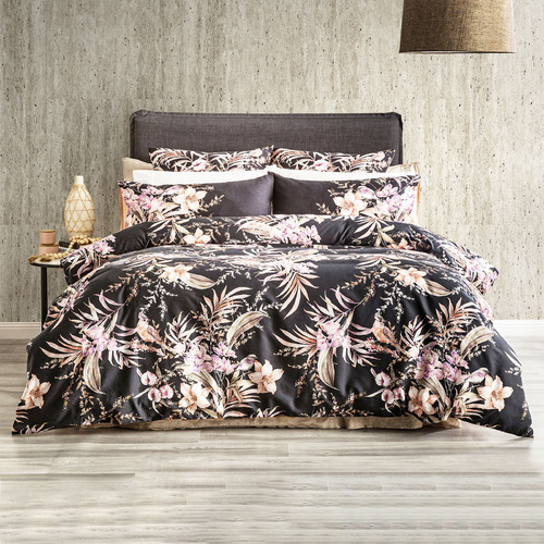 Chiswick Living Onyx Grevillea Cotton Quilt Cover Set | Temple & Webster