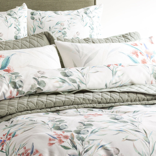 Chiswick Living Gum Blossom Cotton Quilt Cover Set Temple & Webster