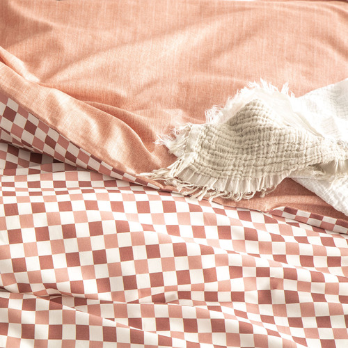 Cedar Chessboard Cotton Quilt Cover Set