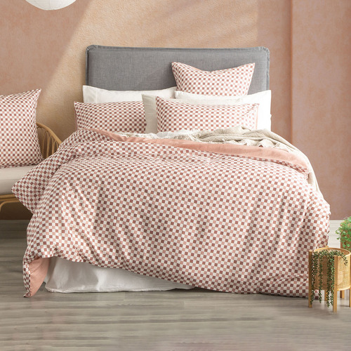 Cedar Chessboard Cotton Quilt Cover Set