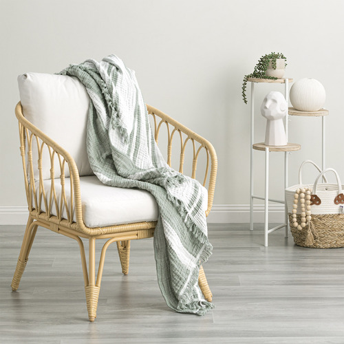 Ray Striped Vintage Washed Cotton Throw