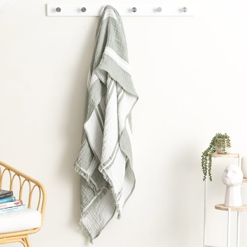 Ray Striped Vintage Washed Cotton Throw