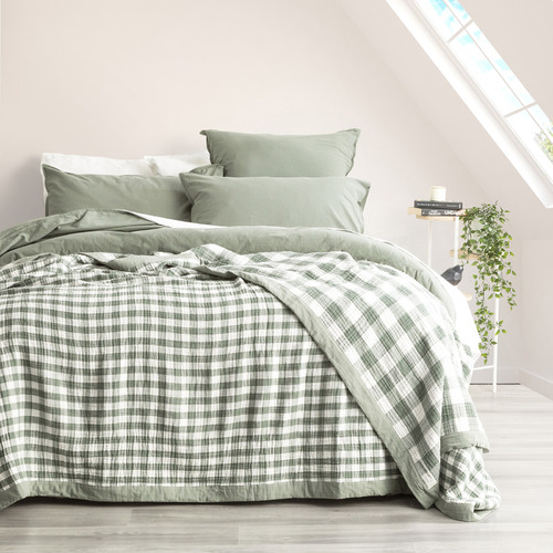 Gingham Washed Cotton Blanket