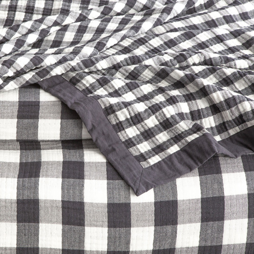 Gingham Washed Cotton Blanket