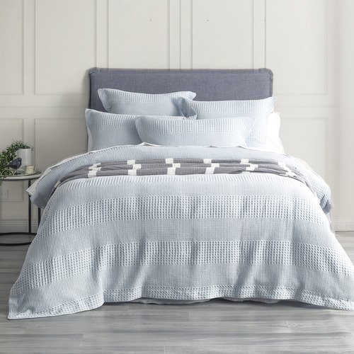 Chiswick Living Sky Elegance Cotton Waffle Quilt Cover Set | Temple ...