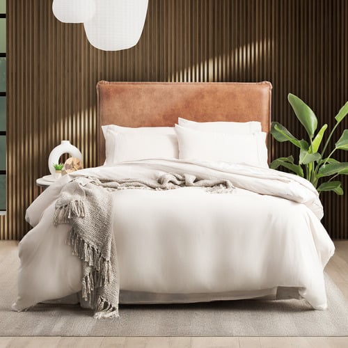 Sand Gatten Washed Microfibre Quilt Cover Set