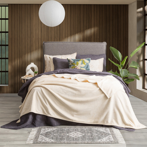 Mandel Velvet Blanket