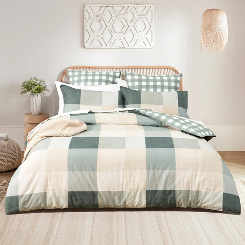 Logan Cotton Sateen Reversible Quilt Cover Set