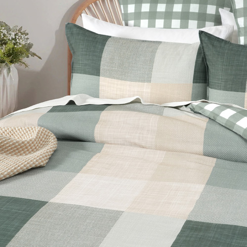 Logan Cotton Sateen Reversible Quilt Cover Set