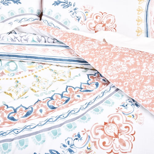 Davila Cotton Sateen Reversible Quilt Cover Set
