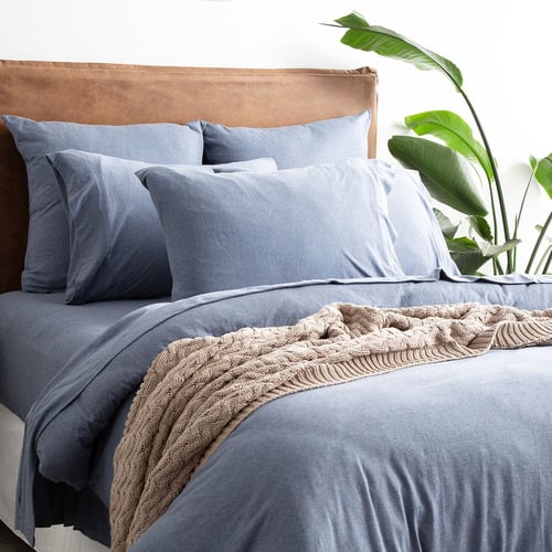 Ink Harlan Organic Cotton Jersey Quilt Cover Set