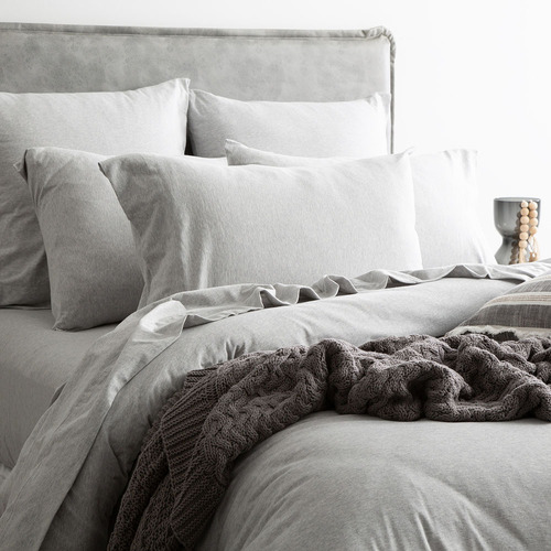 Grey Marle Harlan Organic Cotton Jersey Quilt Cover Set