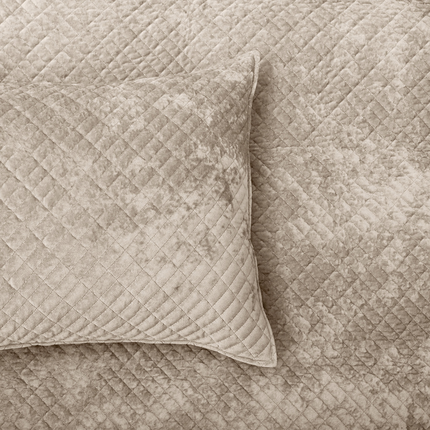 Cross Stitch Bramble Velvet and Cotton Coverlet Set