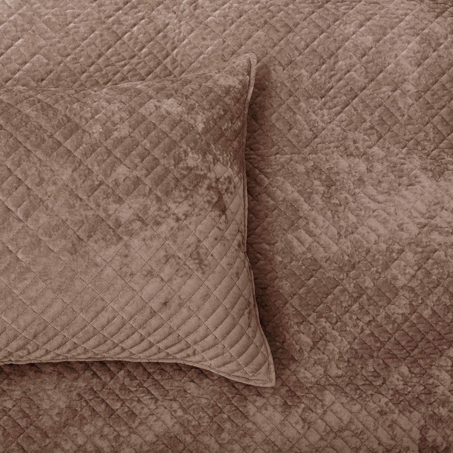 Wood Cross Stitch Bramble Velvet and Cotton Coverlet Set