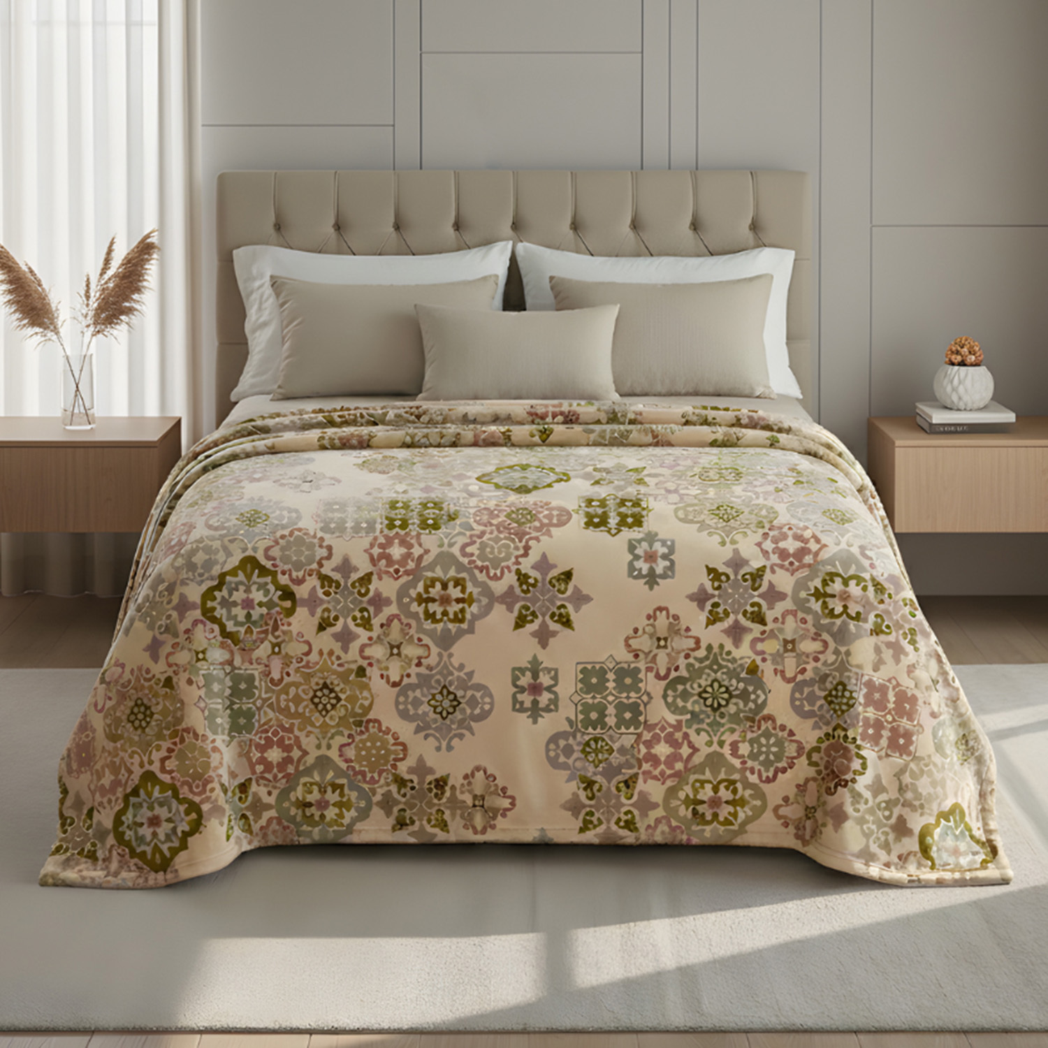 Printed Pink Naila Blanket