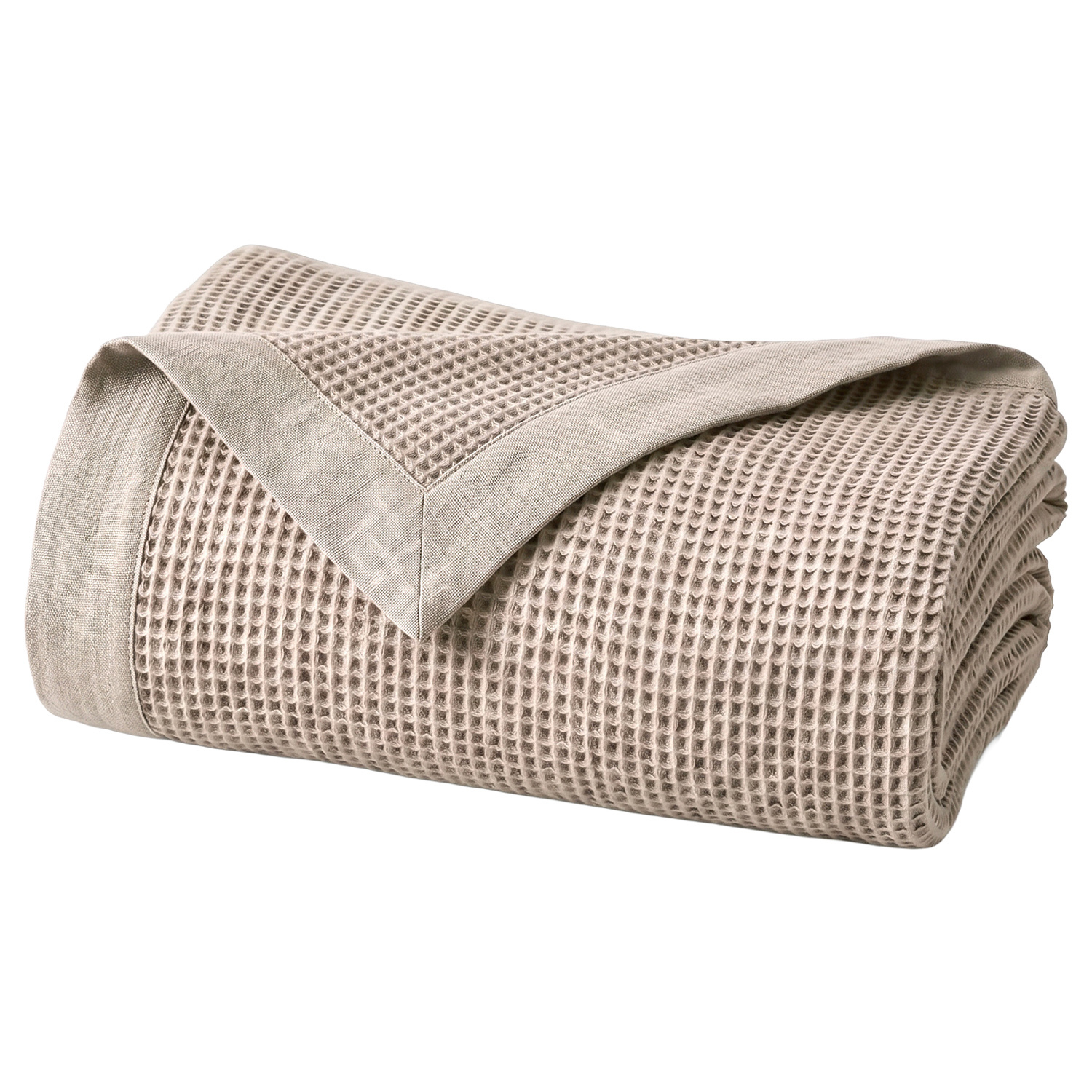 Freida Washed Cotton Waffle Blanket