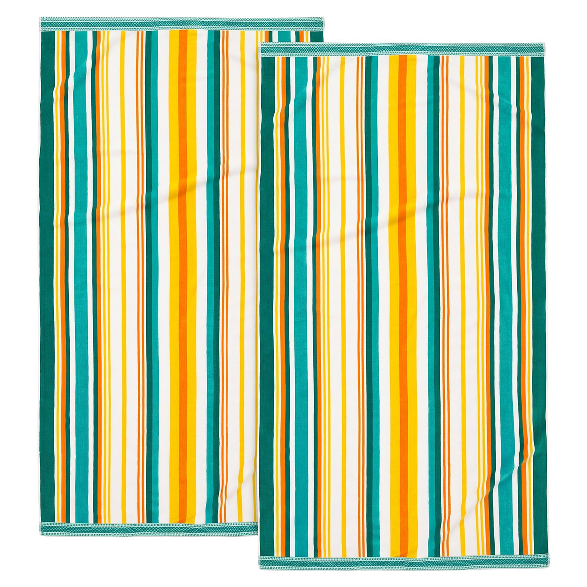 Teal Zuri Cotton Beach Towel