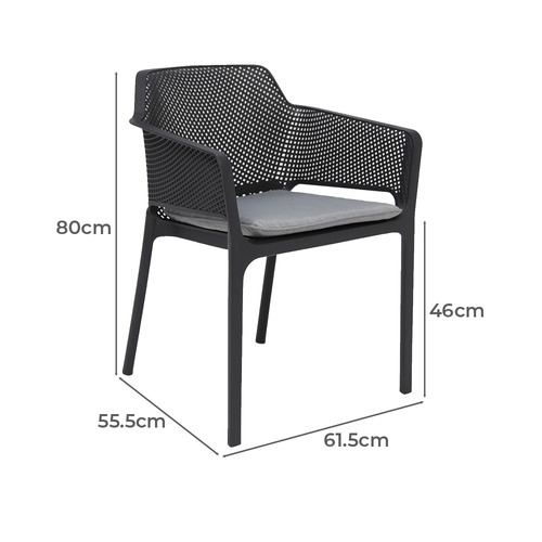 Bailey Cushioned Outdoor Dining Chairs