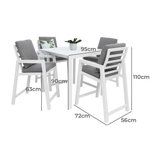 4 Seater Lethia Outdoor Bar Table Set