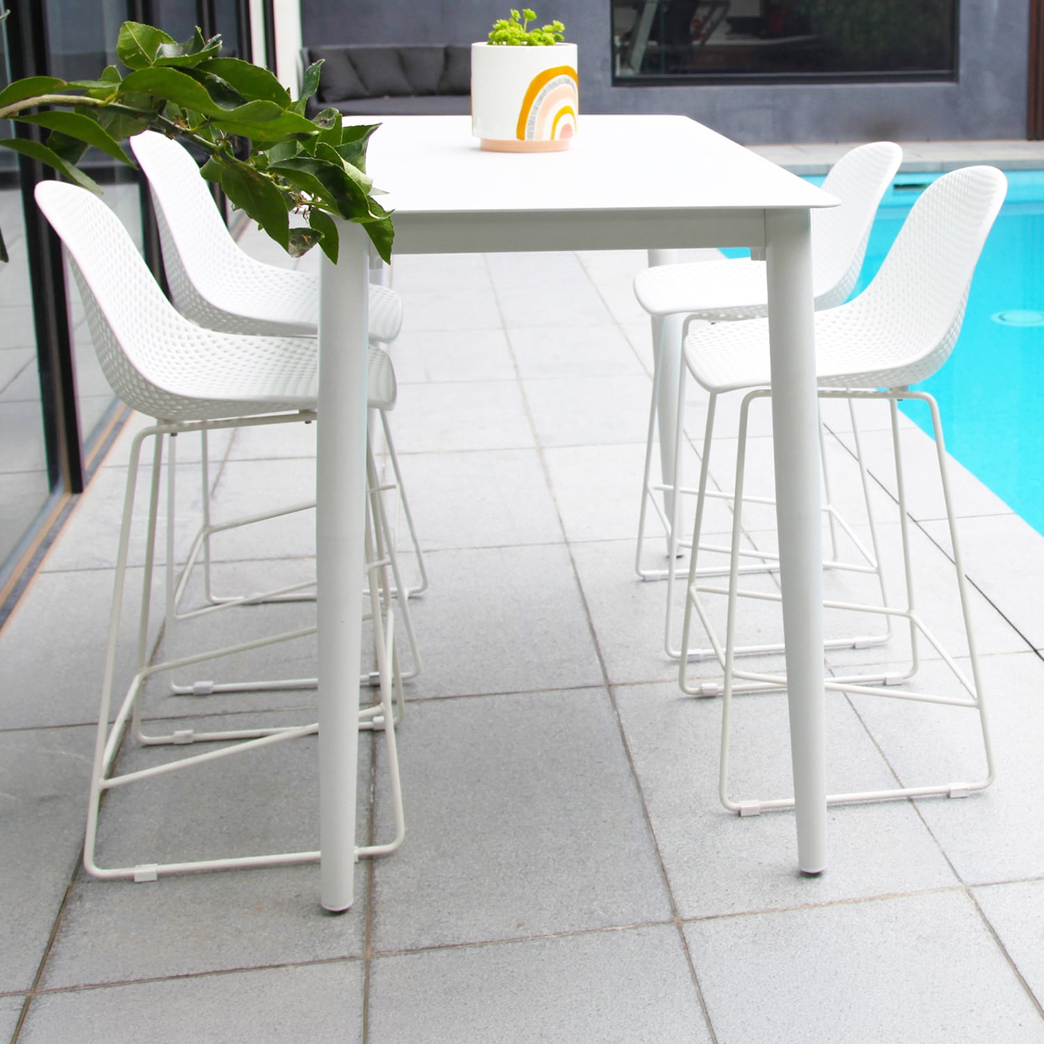 Basil Outdoor Bar Table & Stool Set