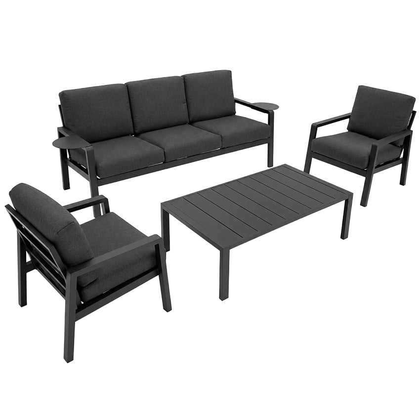 Cecily Steel Outdoor Sofa Set
