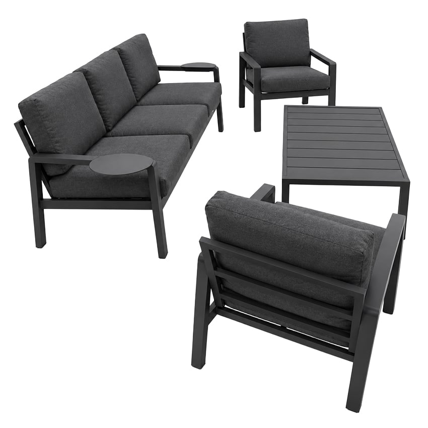 Cecily Steel Outdoor Sofa Set