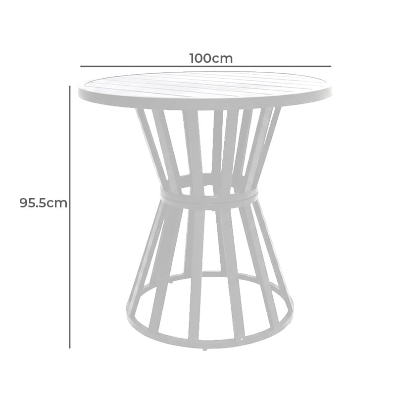 4 Seater Vale Metal Outdoor Bar Table & Stool Set