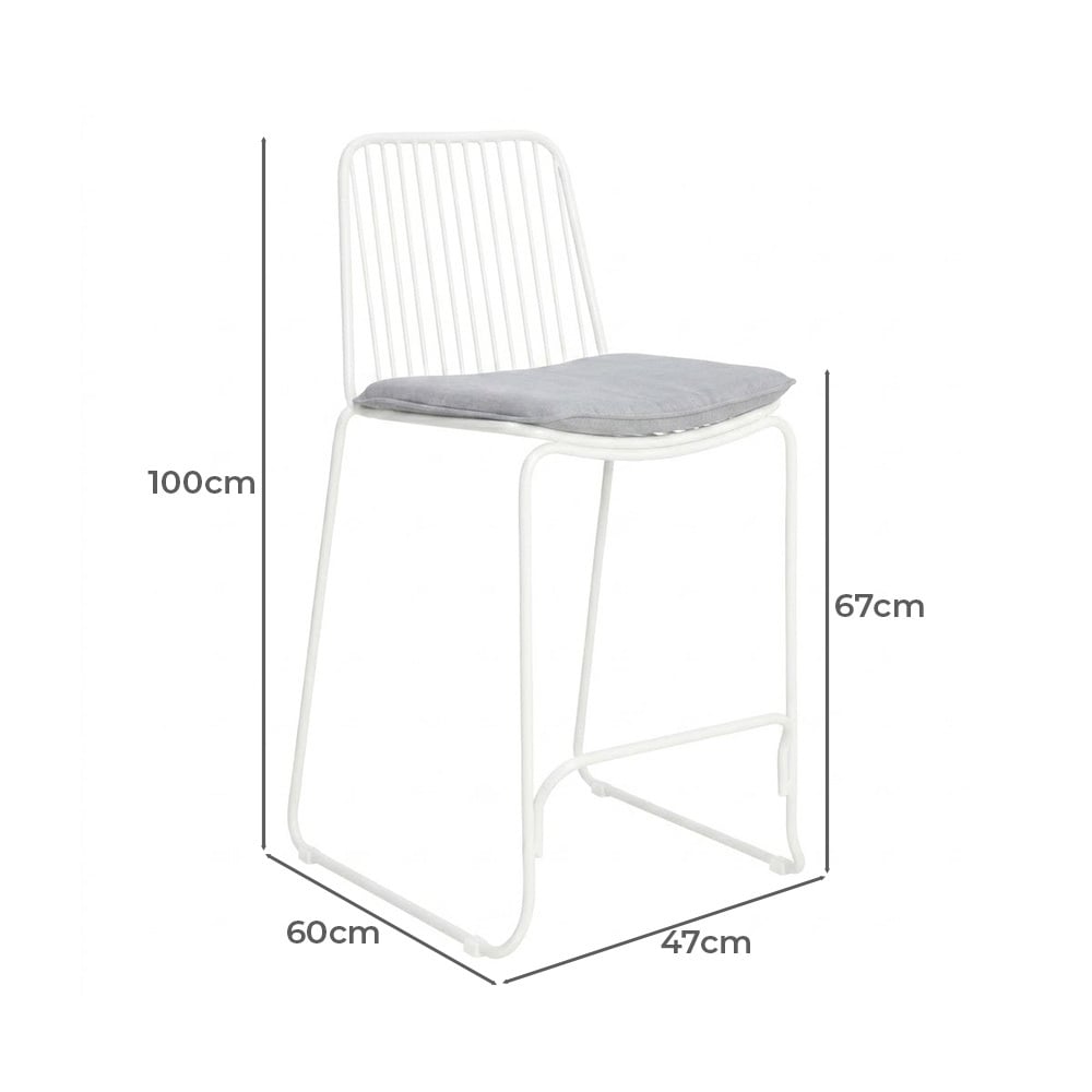 4 Seater Vale Metal Outdoor Bar Table & Stool Set