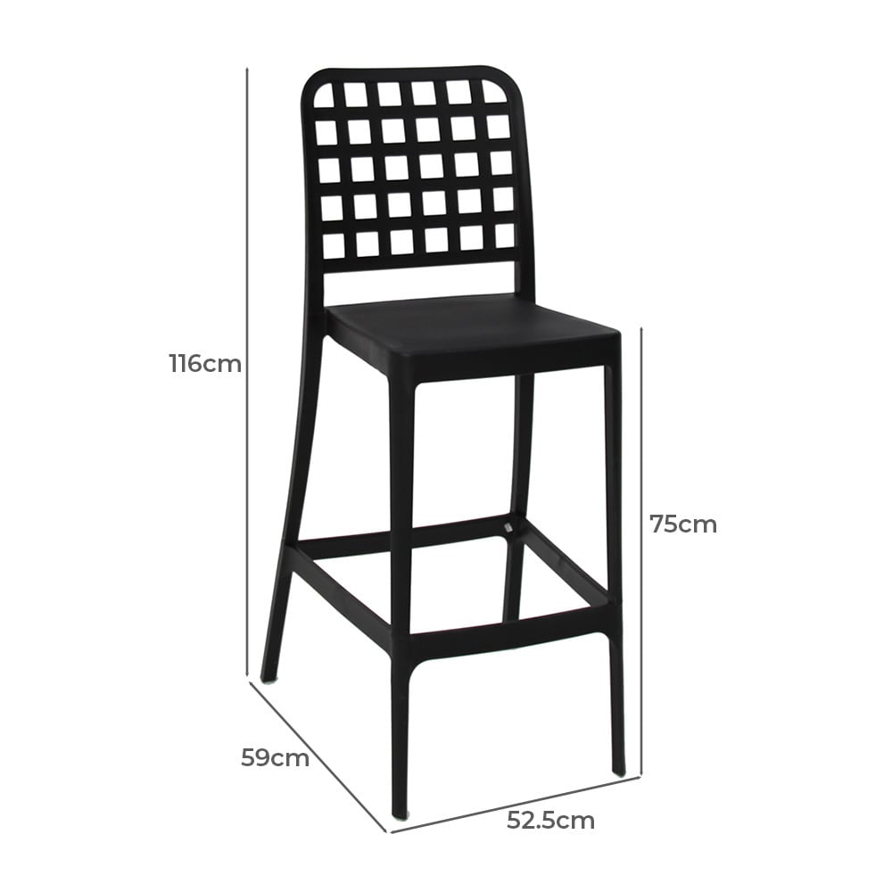 6 Seater Rowan Bar Table & Lucien Armless Stool Set