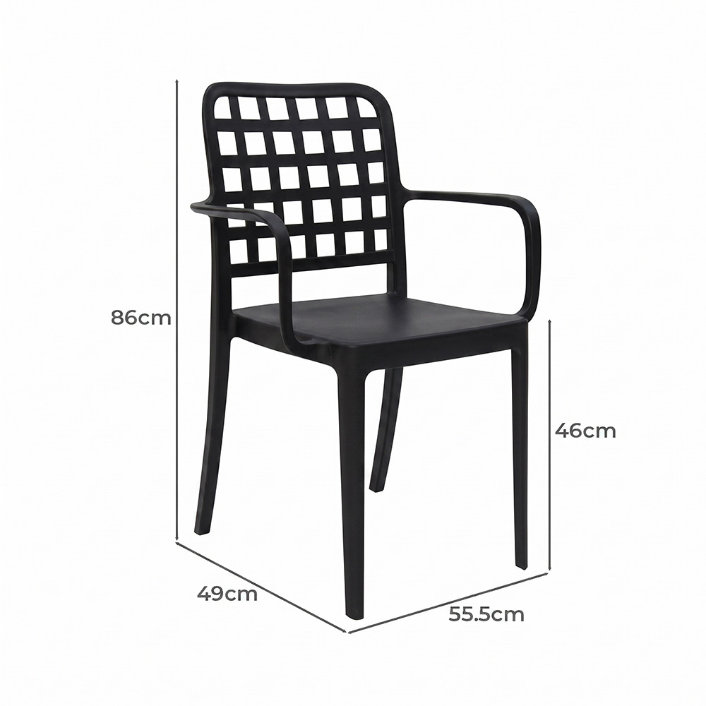 4 Seater Lucien Armless Outdoor Bar Table & Chair Set
