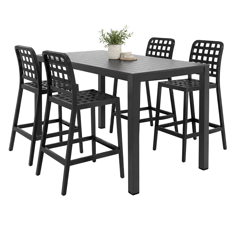 4 Seater Lorcan Outdoor Bar Table & Lucien Stool Set