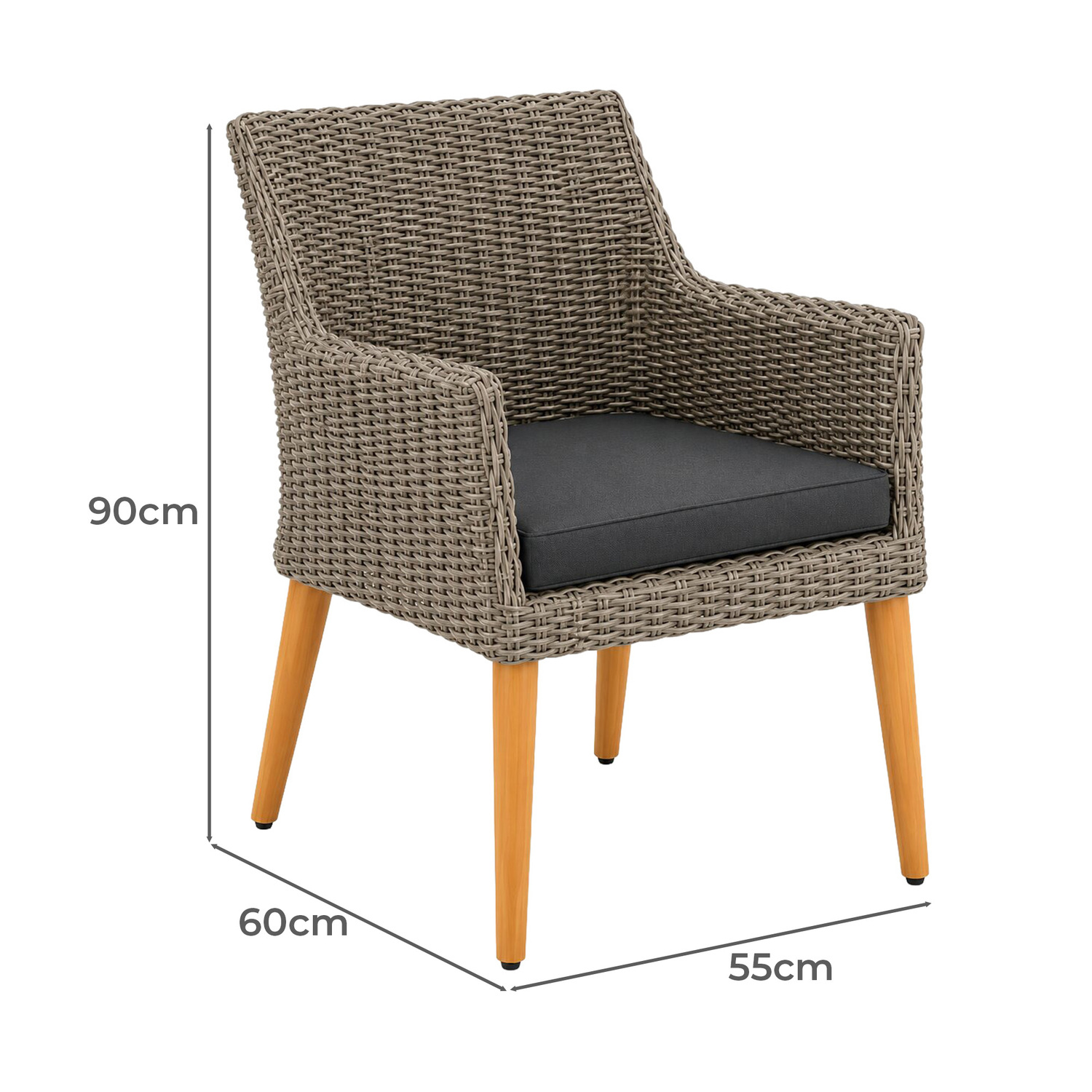 6 Seater Rylin Outdoor Dining Table & Chair Set
