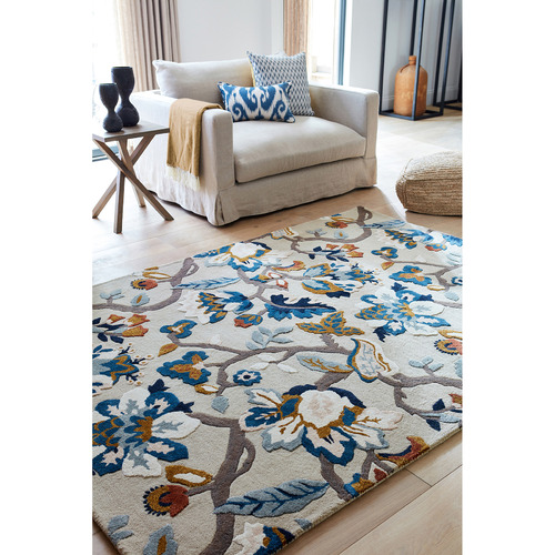 Stone Amanpuri Hand-Tufted Wool-Blend Rug