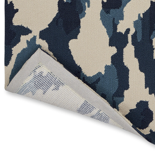 Indigo Kasuri Power-Loomed Indoor/Outdoor Rug
