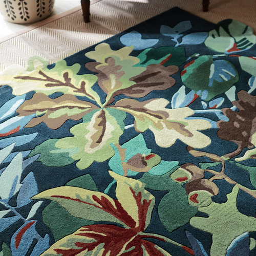 Forest Green Robin's Wood Hand-Tufted Pure New Wool Rug