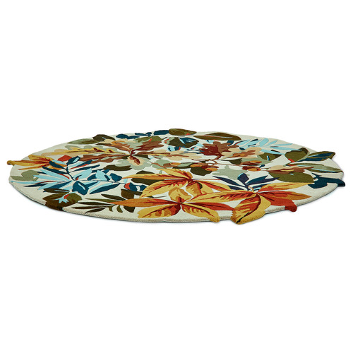 Russet Brown Robin's Wood Hand-Tufted Pure New Wool Round Rug