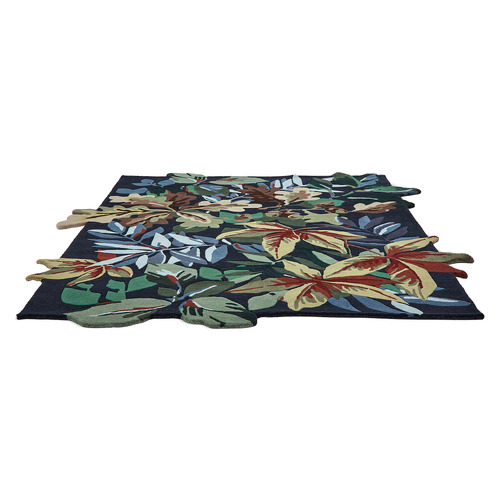 Forest Green Robin's Wood Hand-Tufted Pure New Wool Rug