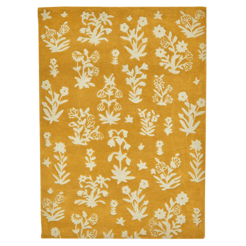 Gold Woodland Glade Hand-Tufted Pure New Wool Rug