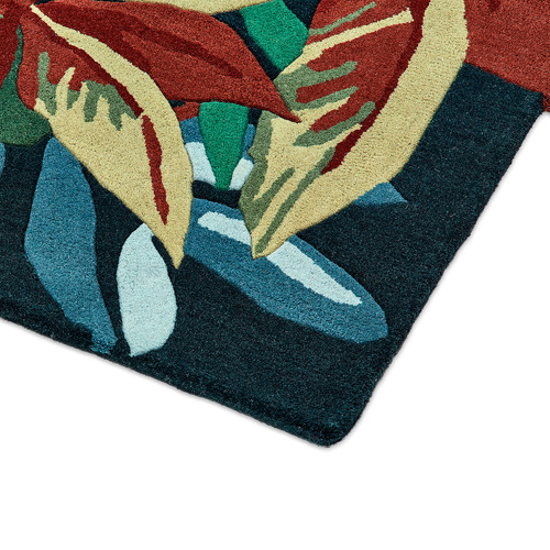 Forest Green Robin's Wood Hand-Tufted Pure New Wool Rug