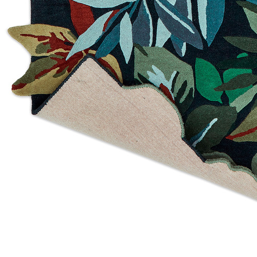 Forest Green Robin's Wood Hand-Tufted Pure New Wool Rug
