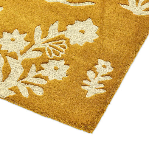 Gold Woodland Glade Hand-Tufted Pure New Wool Rug